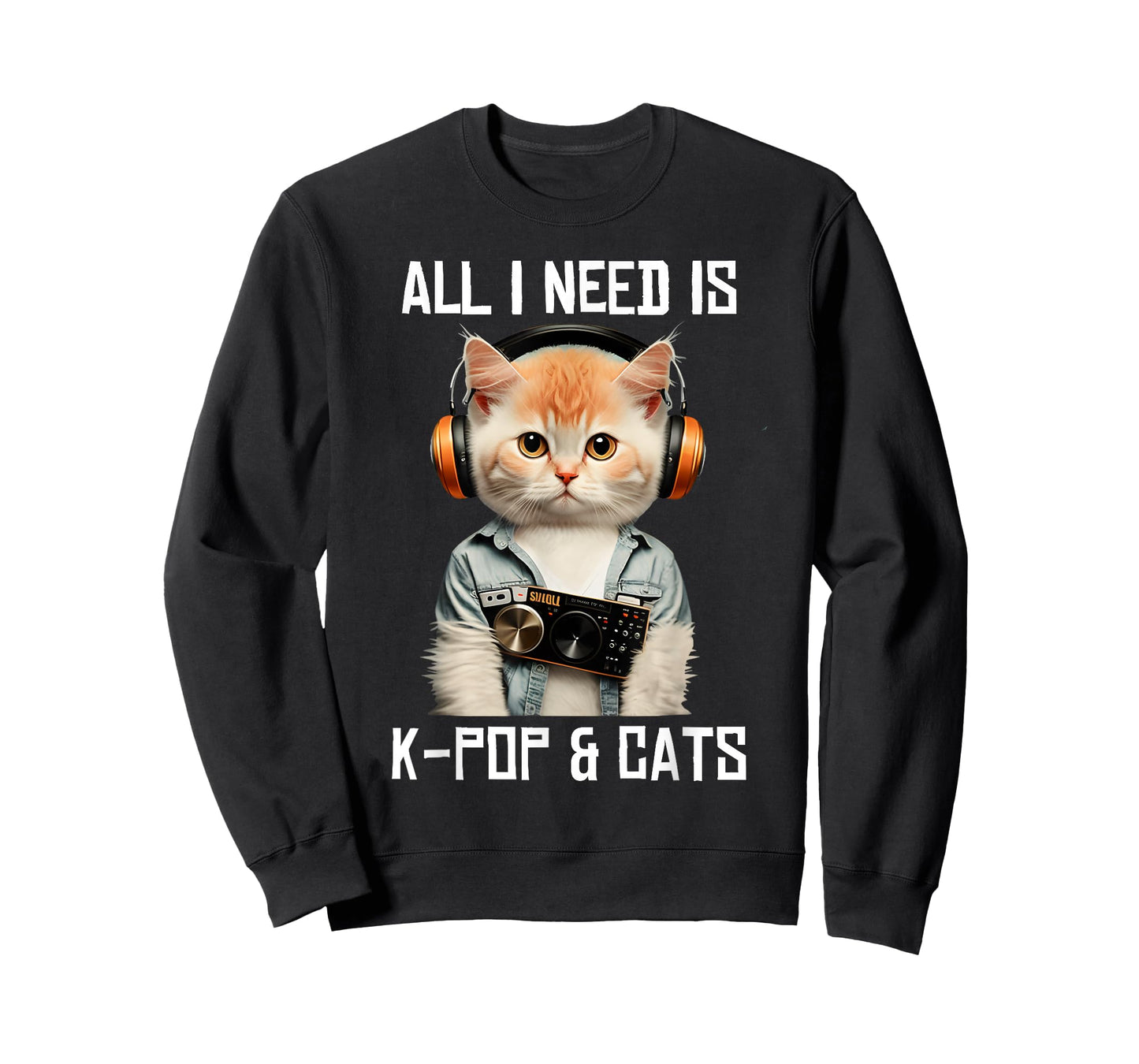 All I Need Is K-Pop and Cats KPop Music Outfit Dress Korean T-Shirt