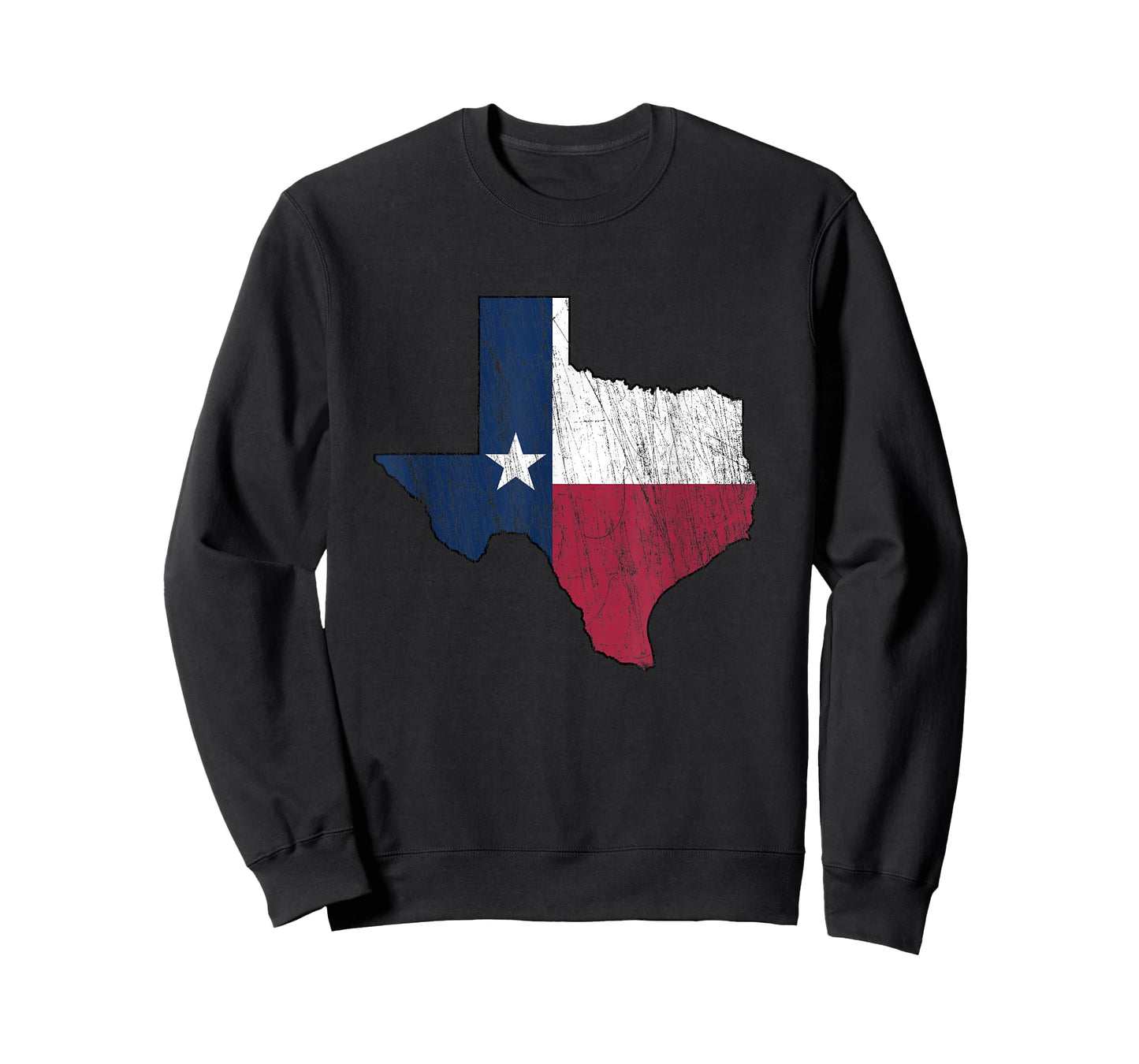 Texas Map - Worn/Distressed Design - Flag of Texas T-Shirt