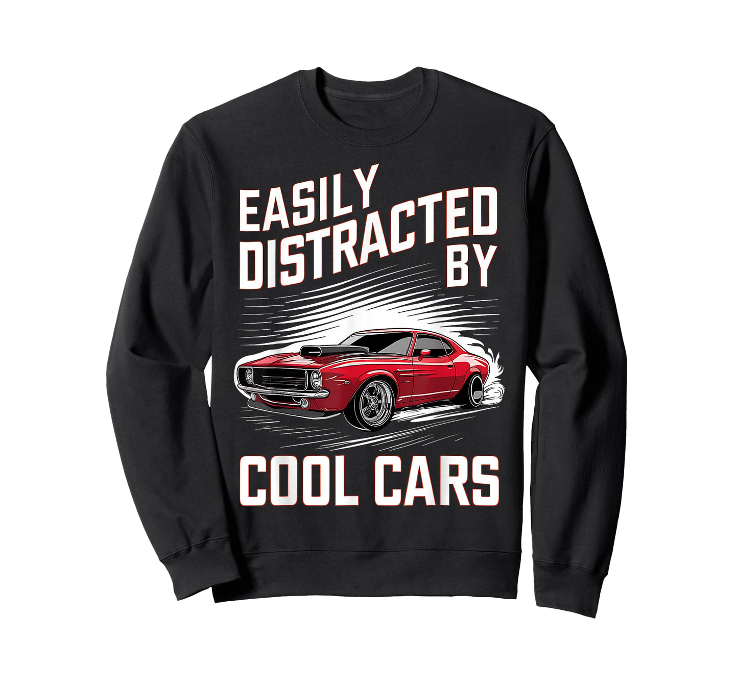 Mens Boys Vintage Muscle Car Easily Distracted by Cool Cars T-Shirt