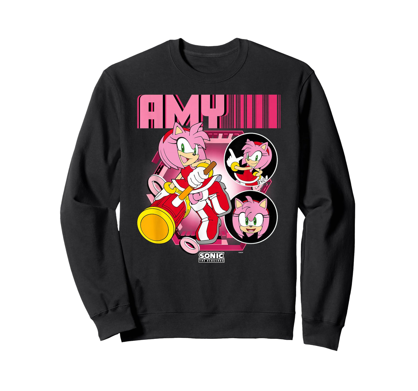 Sonic The Hedgehog Amy Rose Multi Pose Poster T-Shirt