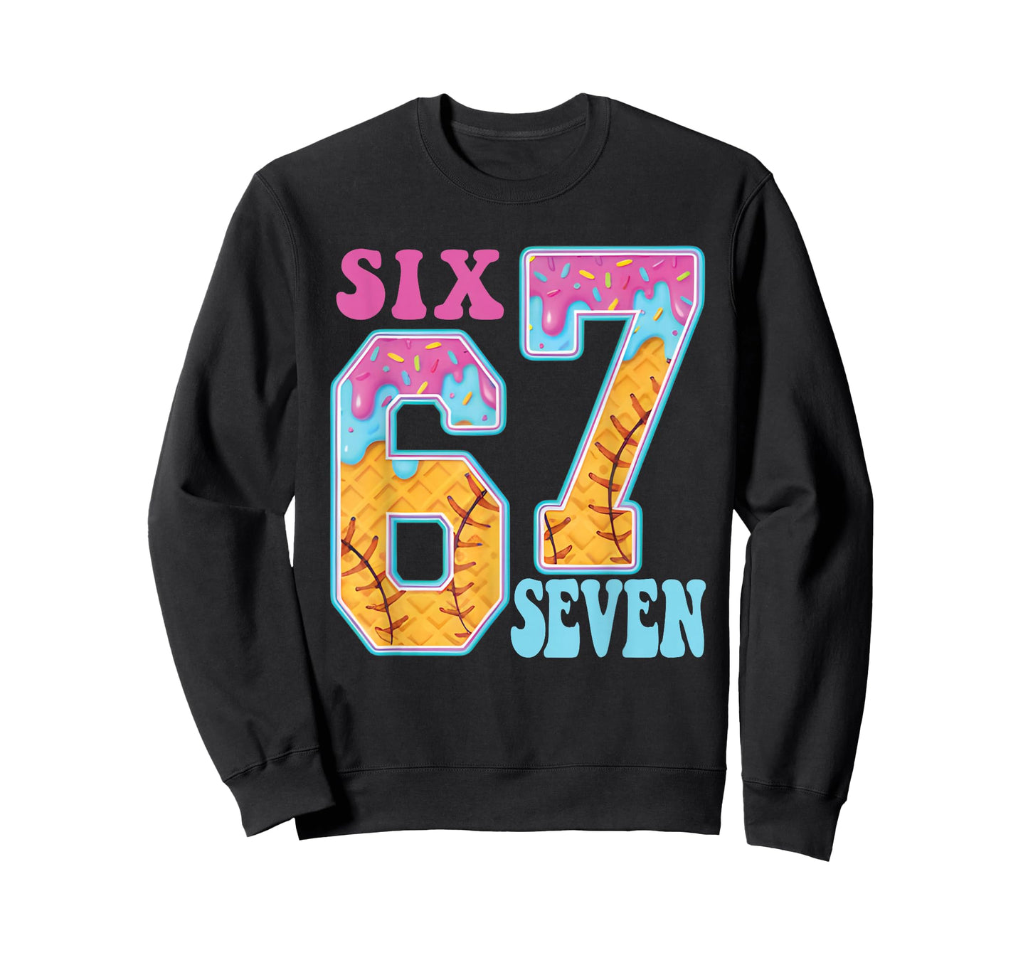 Six Seven Drip Baseball Player Number 67 Or 67th Birthday T-Shirt