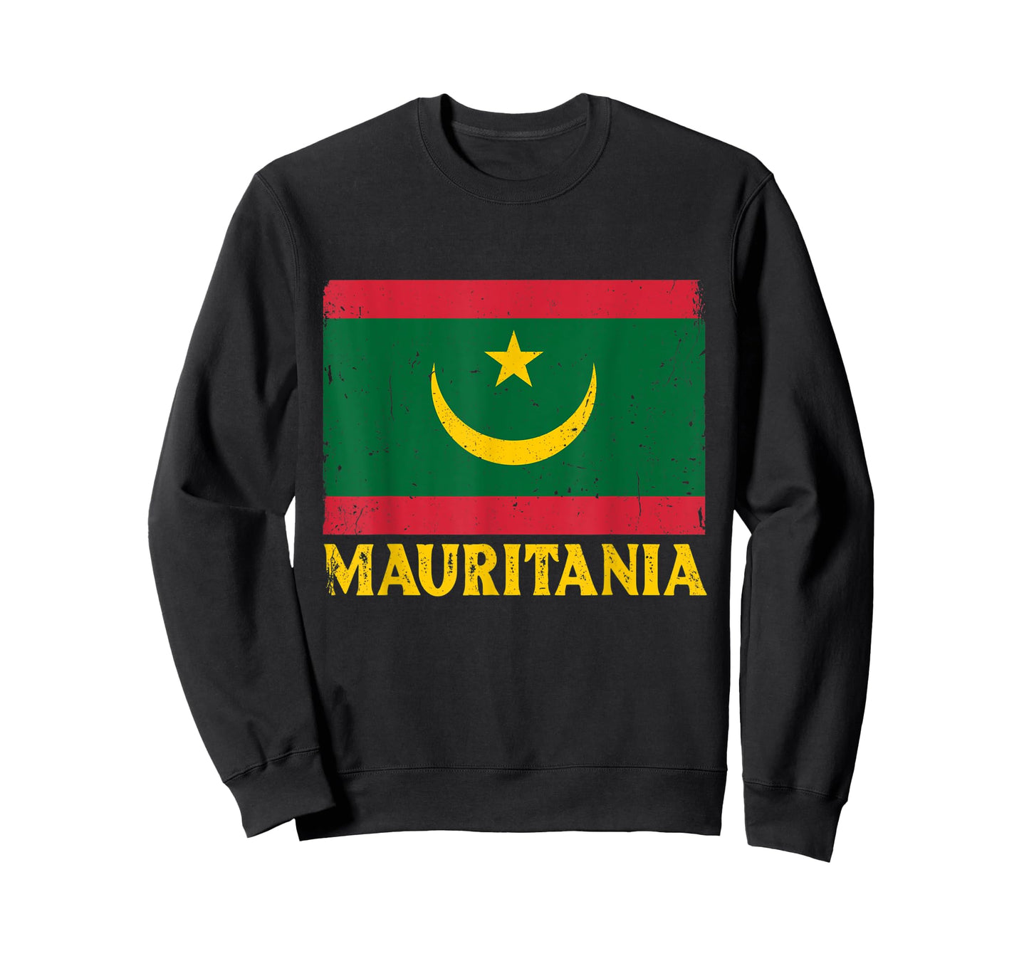 Distressed Retro Mauritania Flag Men Women Kids Patriotic T-Shirt