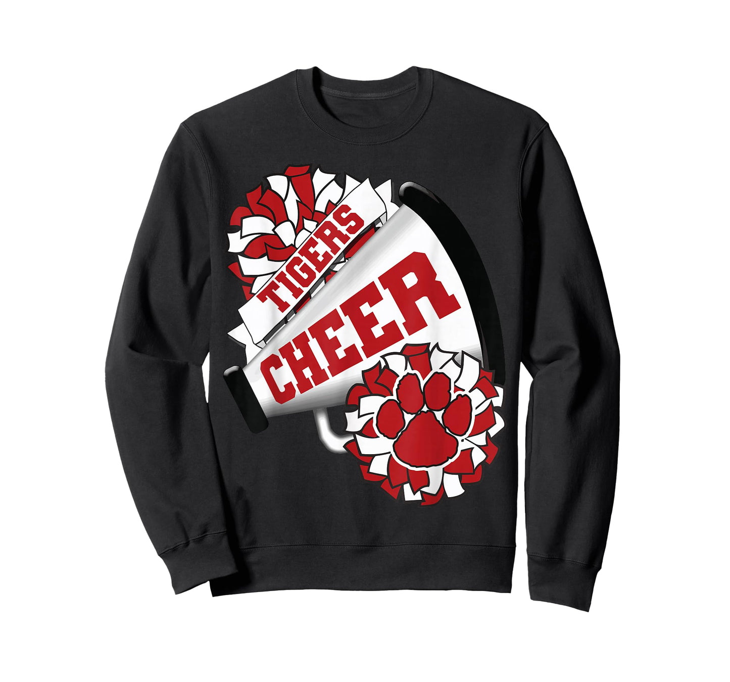 Tigers Cheerleading Back To School Cheer Team Spirit Red T-Shirt