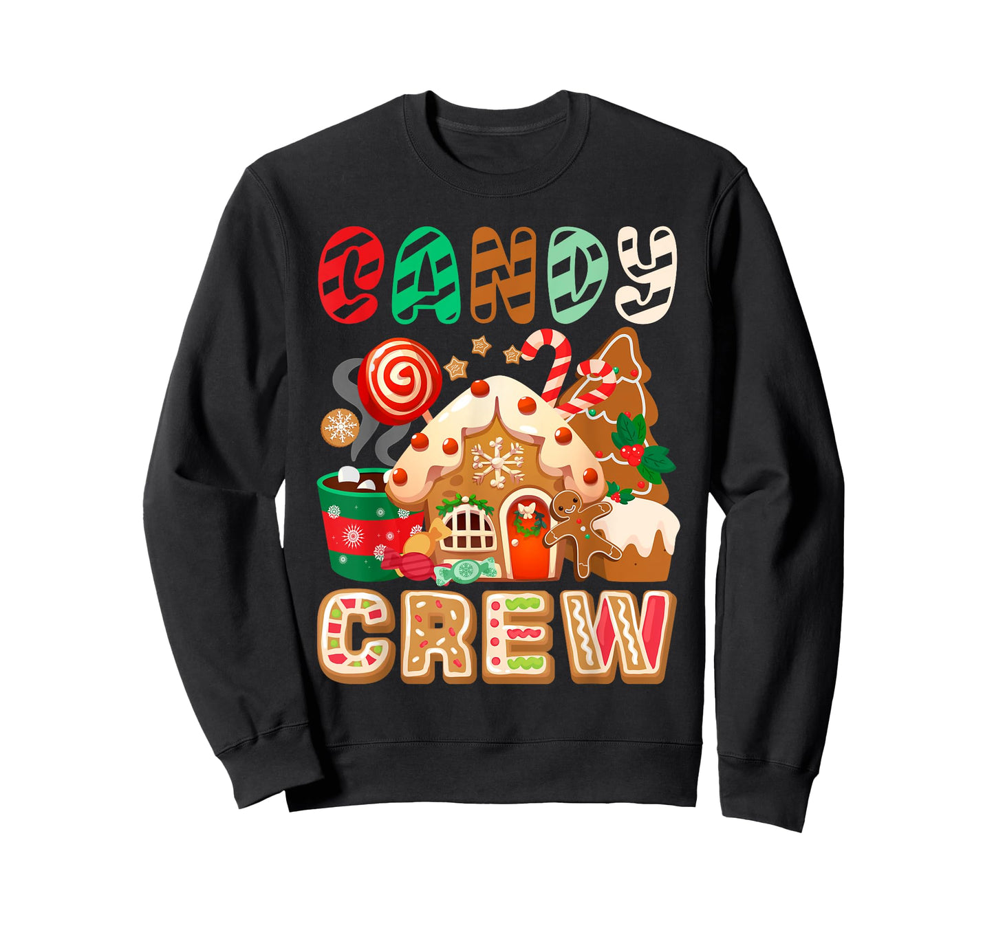 Funny Christmas Candy Crew Security Candyland Donut Pajama T-Shirt
