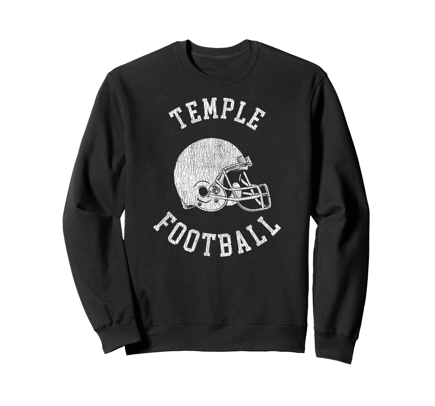 Temple Football Throwback Football Helmet Retro Distressed T-Shirt