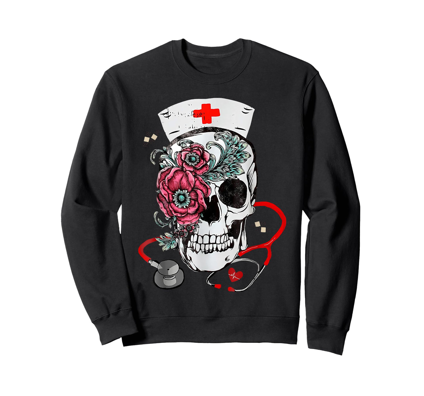 Nurse Skeleton Lazy Halloween Costume Cool Skull RN Nursing T-Shirt