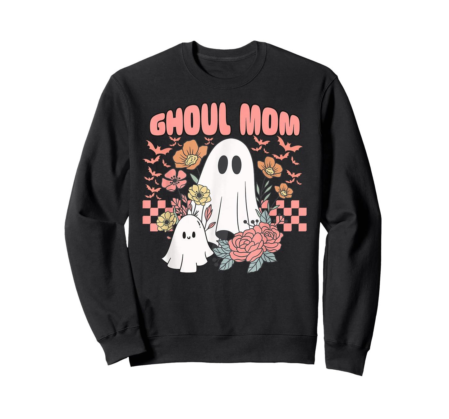 Ghoul Mom Halloween Ghost Spooky Season Retro Mama T-Shirt