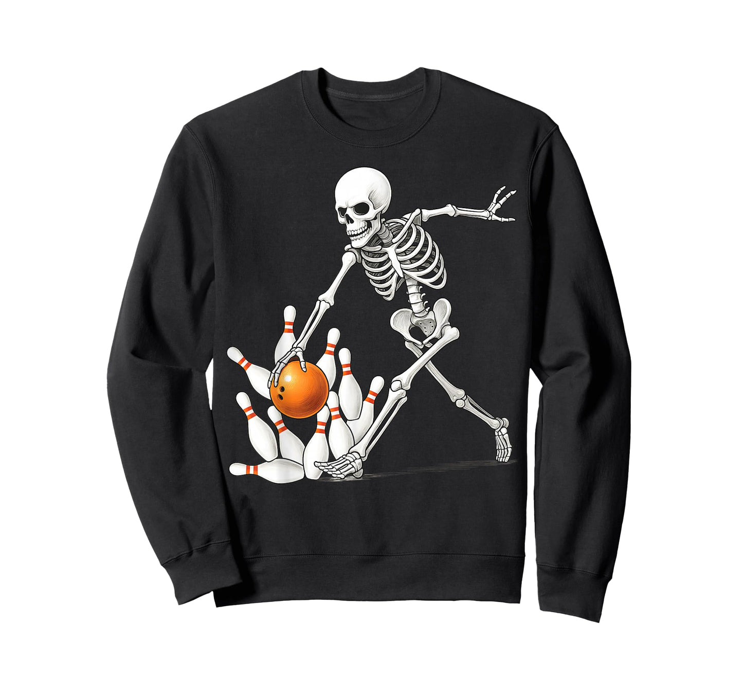 Skeleton Bowling Ball pins Bowling Halloween Costume Boys T-Shirt