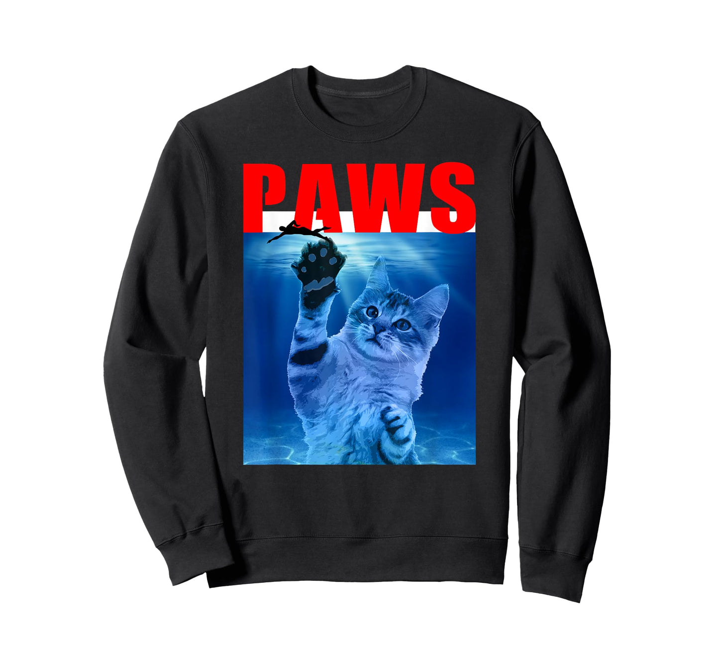 Paws Funny Cat Parody for Shark and Cat Lovers T-Shirt