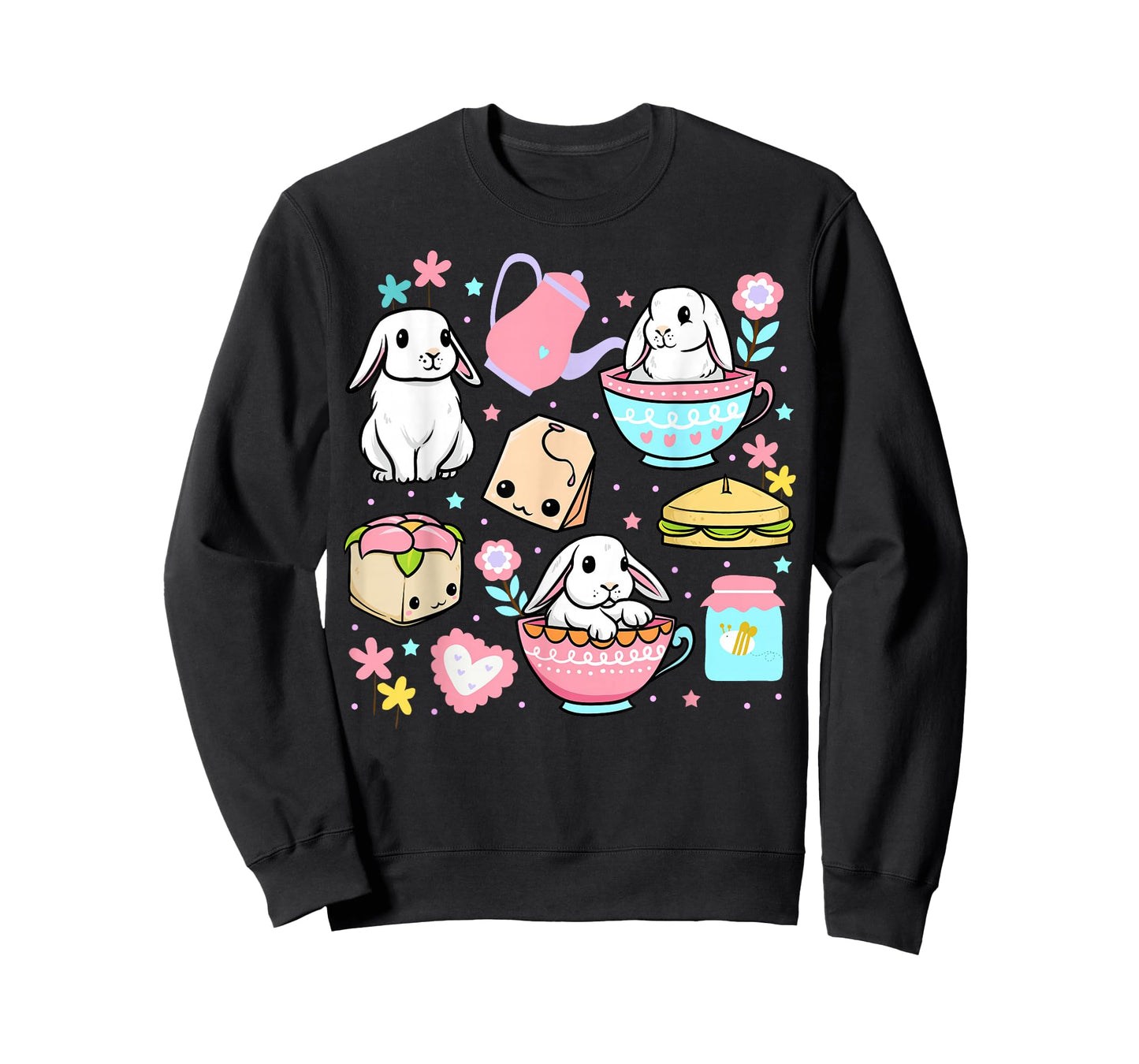 Kawaii Bunny Women Boys Girls Funny Graphic Japanese Anime T-Shirt
