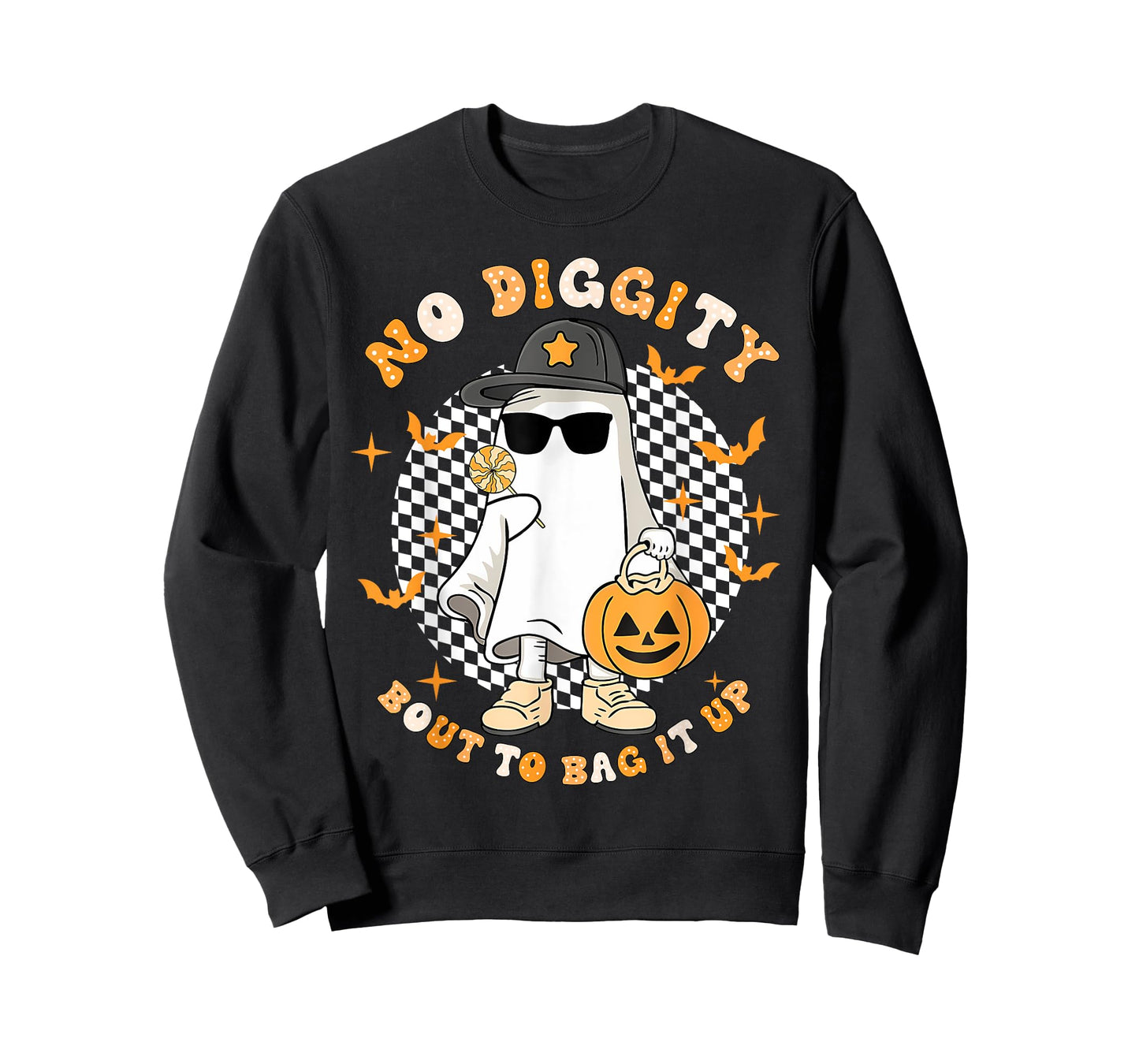 No Diggity Bout To Bag It Up Ghost Halloween Boys Toddler T-Shirt