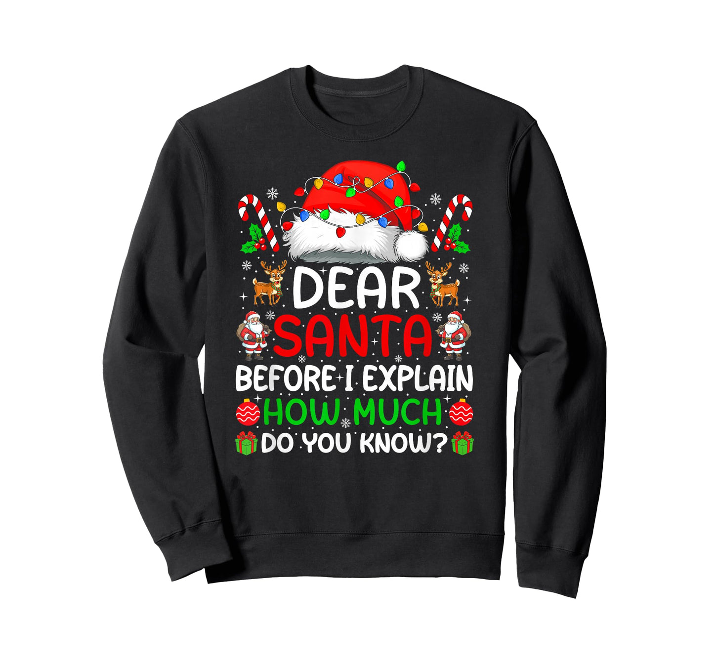 Dear Santa Before I Explain How Much Do You Know Christmas T-Shirt