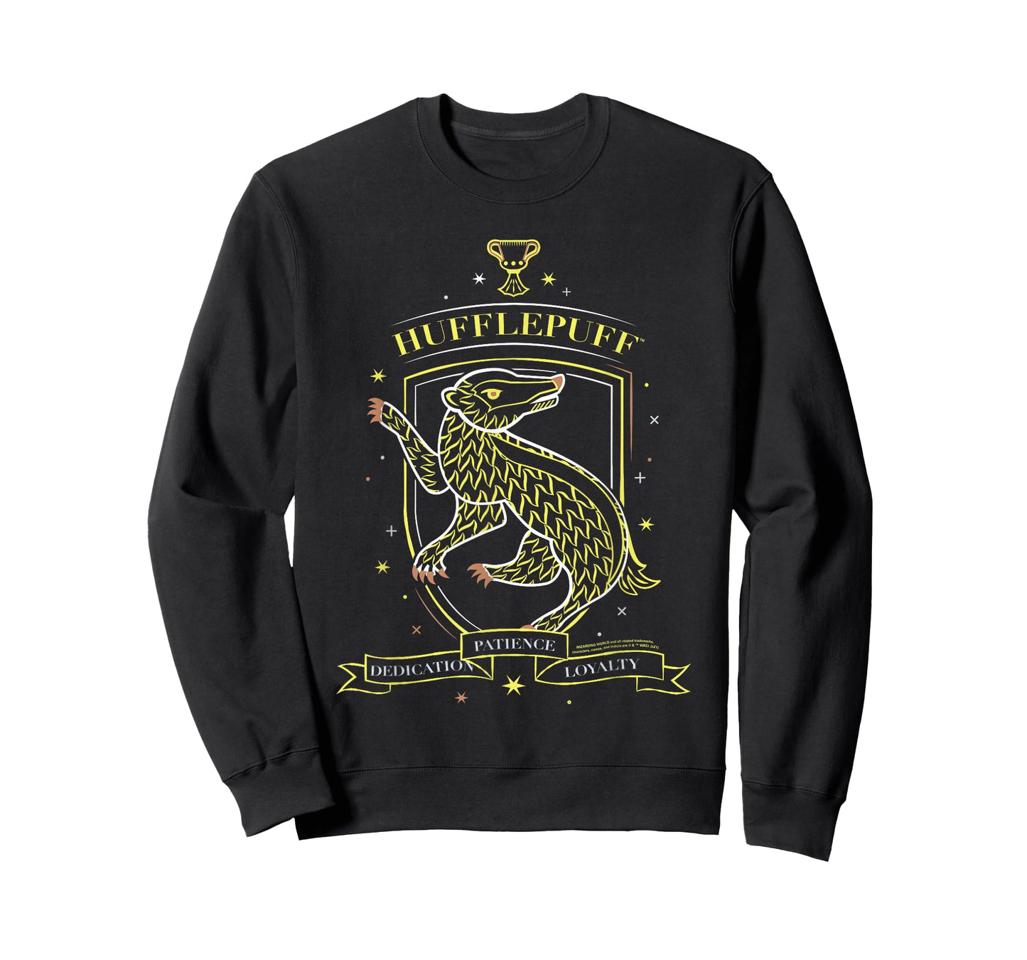 Harry Potter Hand Drawn Hufflepuff Shield T-Shirt