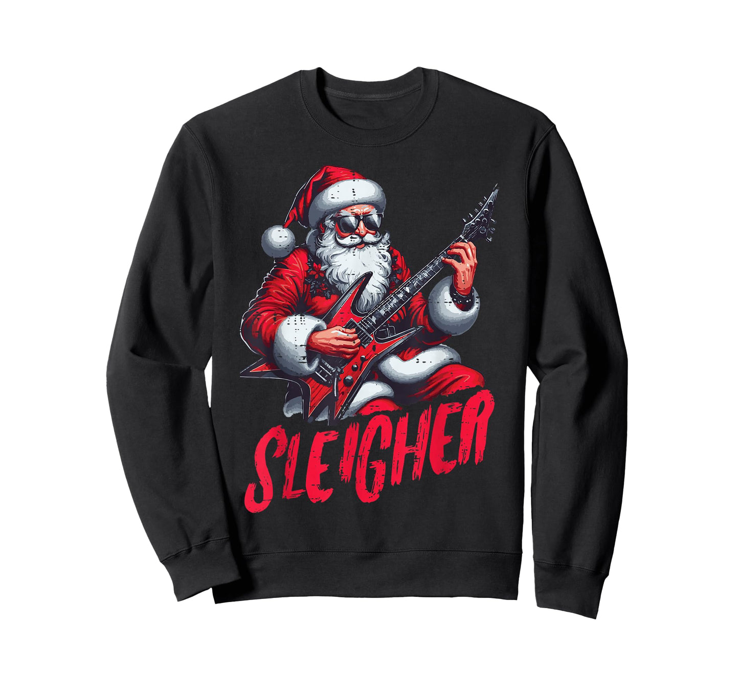 Christmas Santa Sleigher Rock Xmas Rocker Men Boys Kids Teen T-Shirt