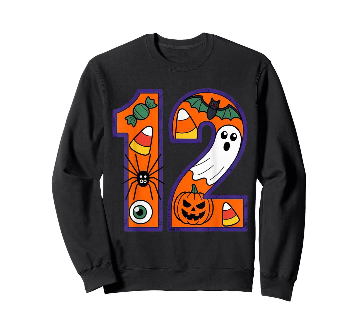 Halloween Number 12 Birthday Pumpkin Ghost Spider Candy bat T-Shirt