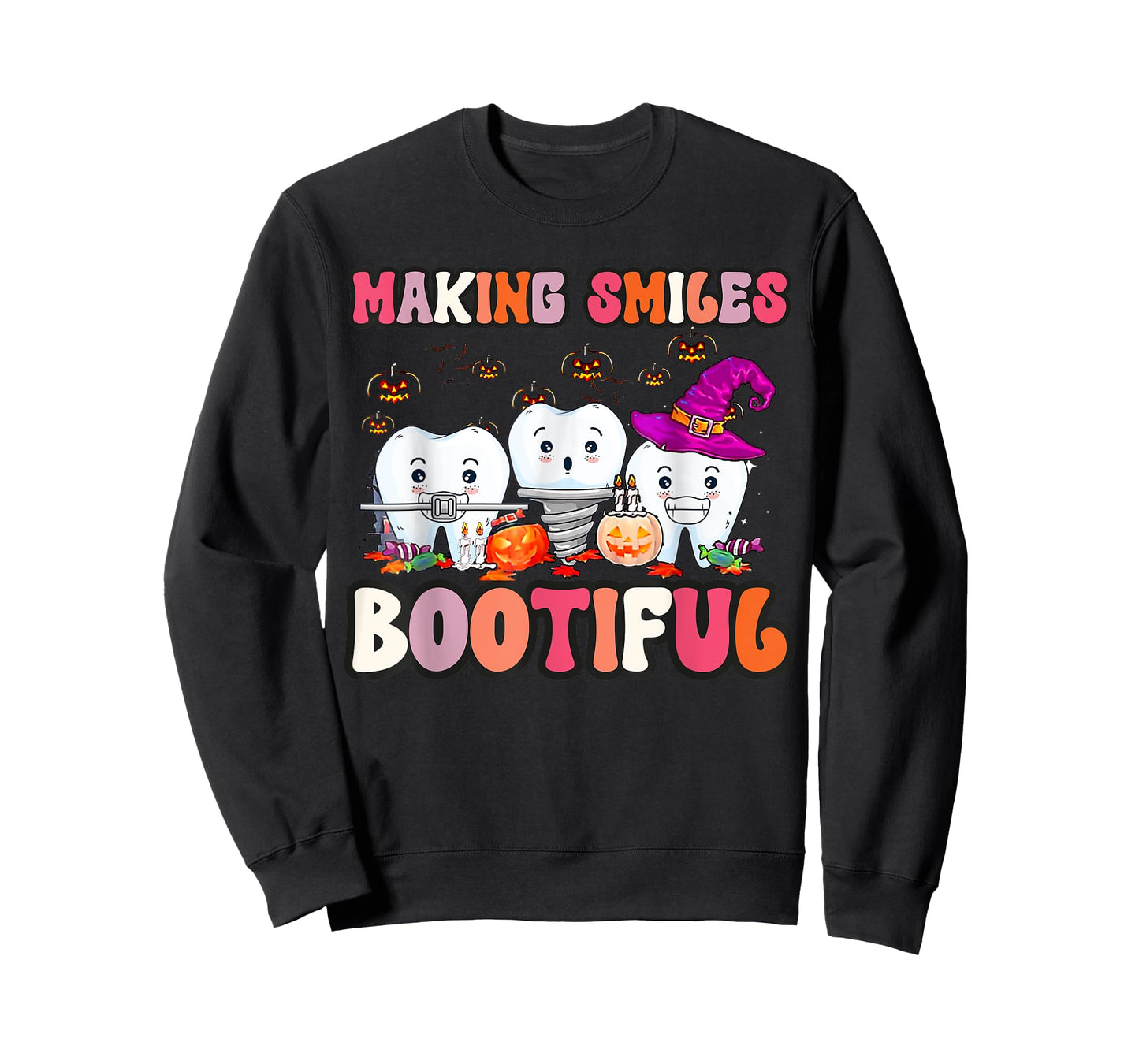 Making Smiles Bootiful Funny Ghost Dentist Halloween Dental T-Shirt