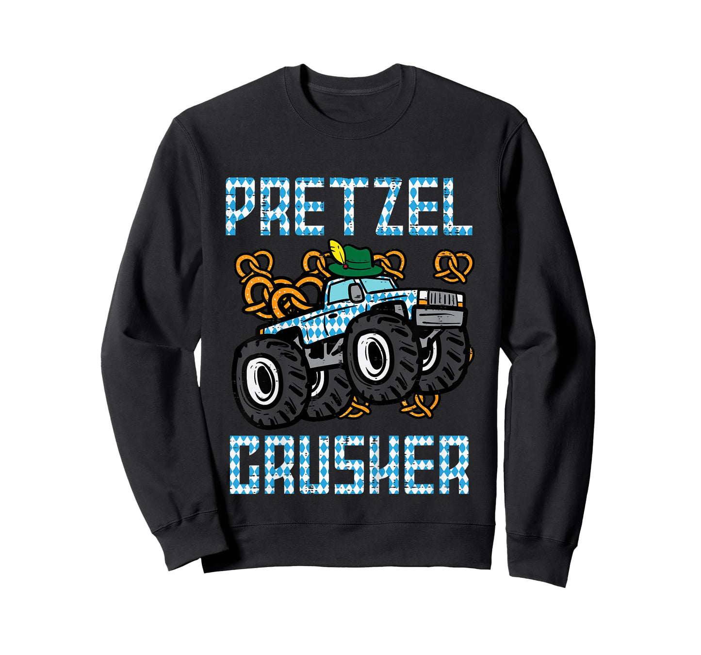 Kids Oktoberfest Monster Truck Pretzel Crusher German Boys Kids T-Shirt