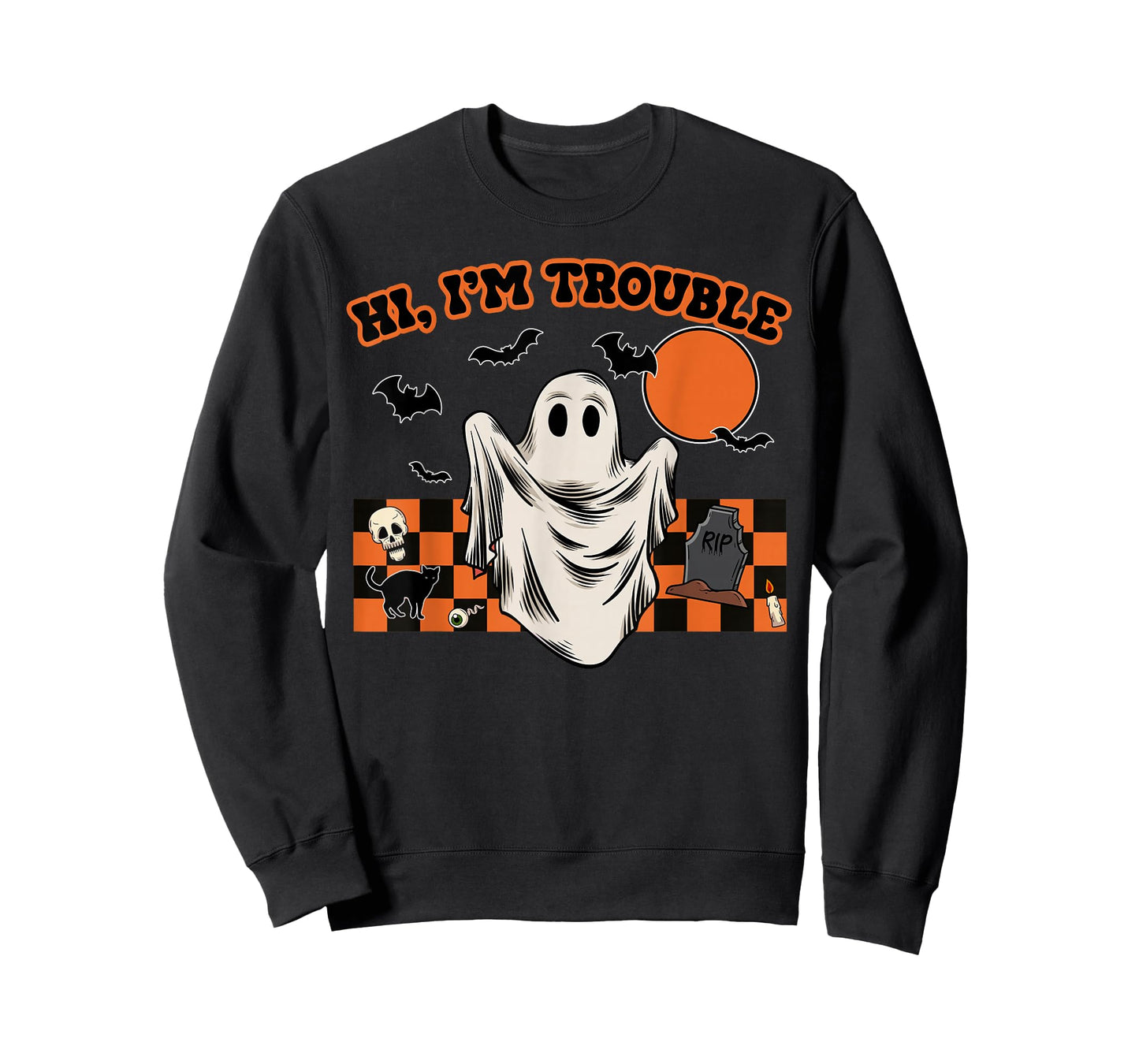 Hi, I'm Trouble Funny Couples Halloween Costume Him Her T-Shirt