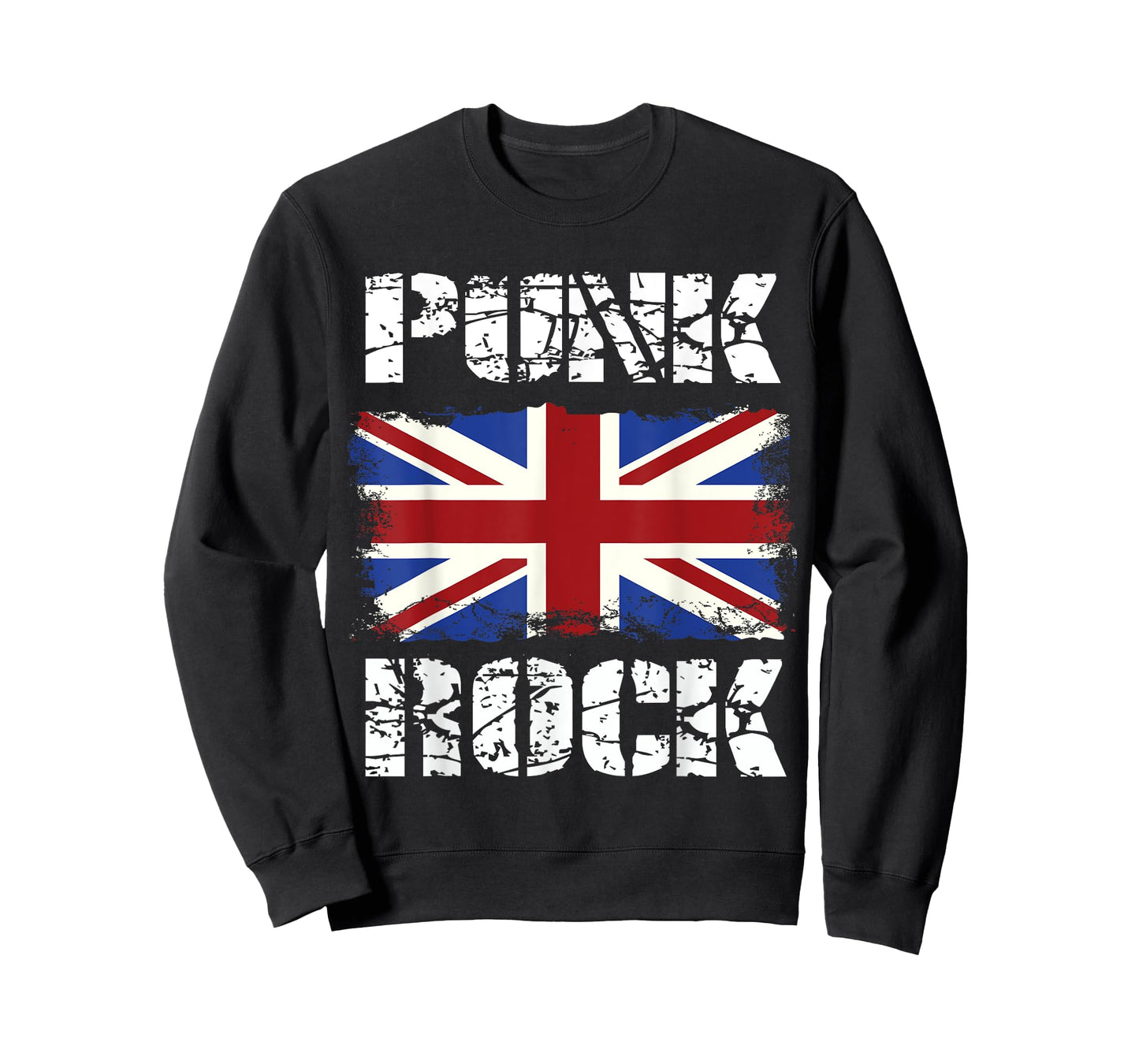 Punk Rock T-Shirt Vintage UK Flag Concert Music British Tee T-Shirt