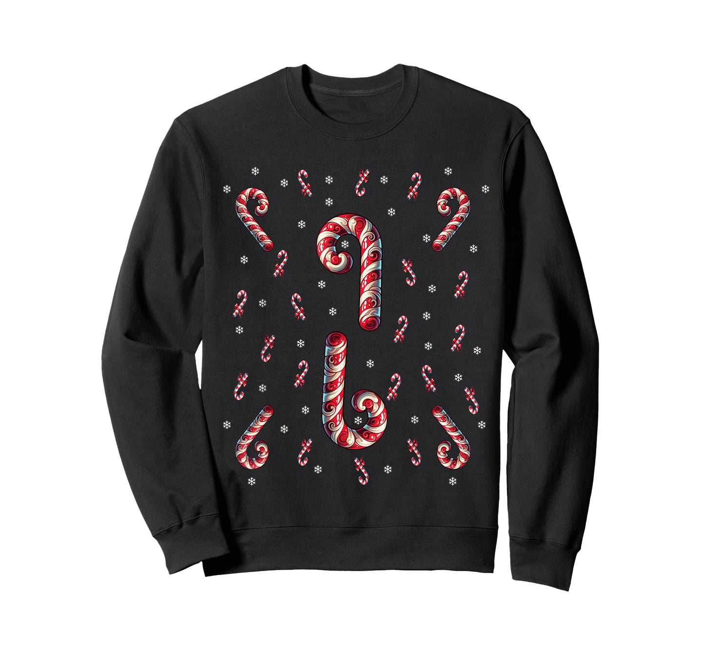 Red And White Candy Cane Santa Christmas Xmas Lights T-Shirt