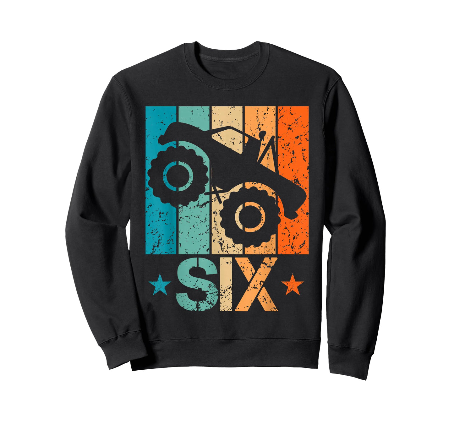 6th Monster Truck Birthday 6 Year Old 6yr Boys Birthday T-Shirt