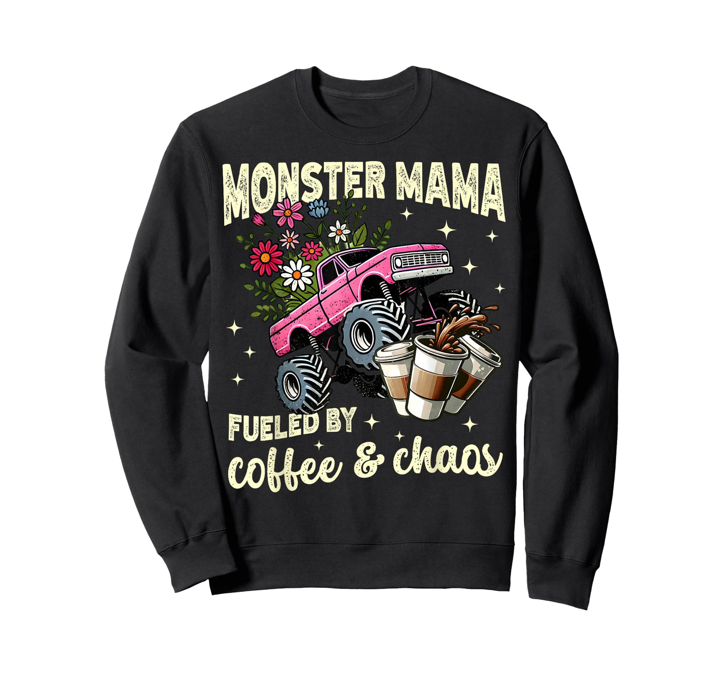 Monster Truck Mama Coffee Lover Funny Monster Truck Women's T-Shirt