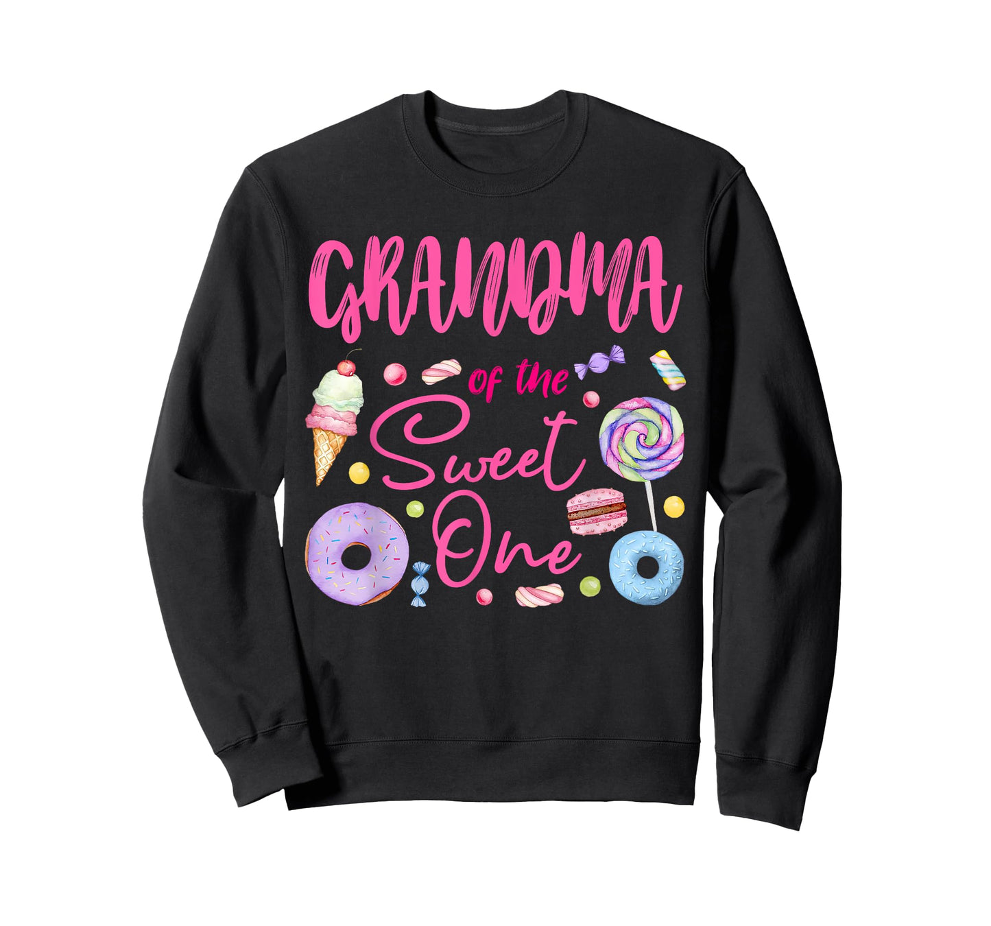 Grandma of The Sweet One Lollipop Candy Birthday Party T-Shirt