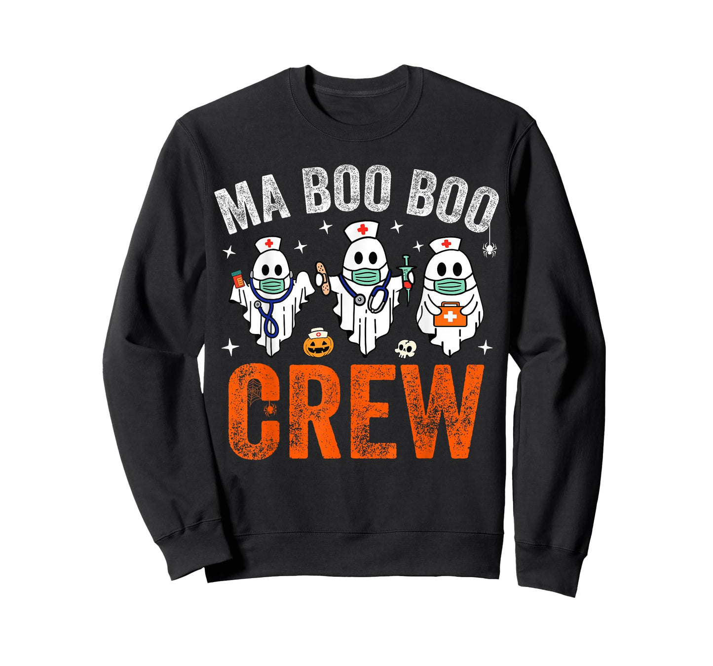 Medical Assistant Crew Funny Halloween MA RN Ghost Costume T-Shirt