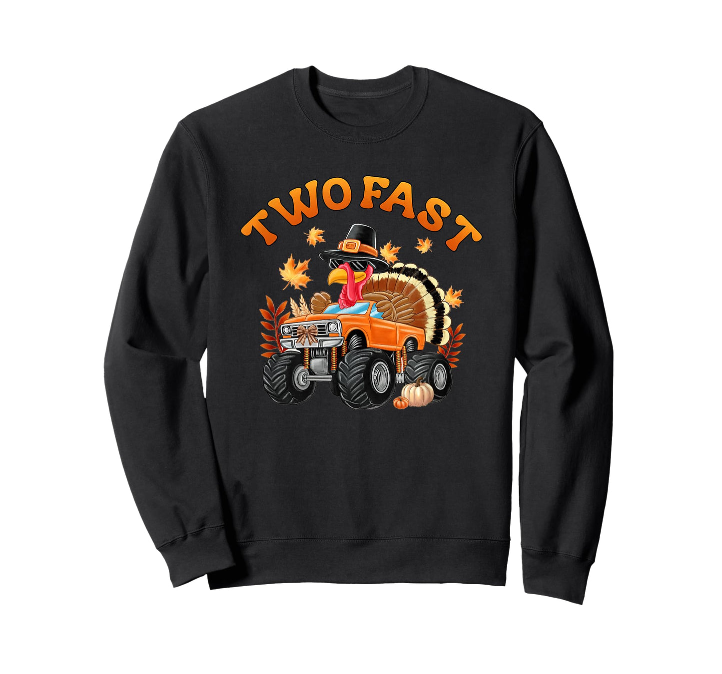 2nd Birthday Monster Truck Turkey 2 Year Old Two Wild T-Shirt