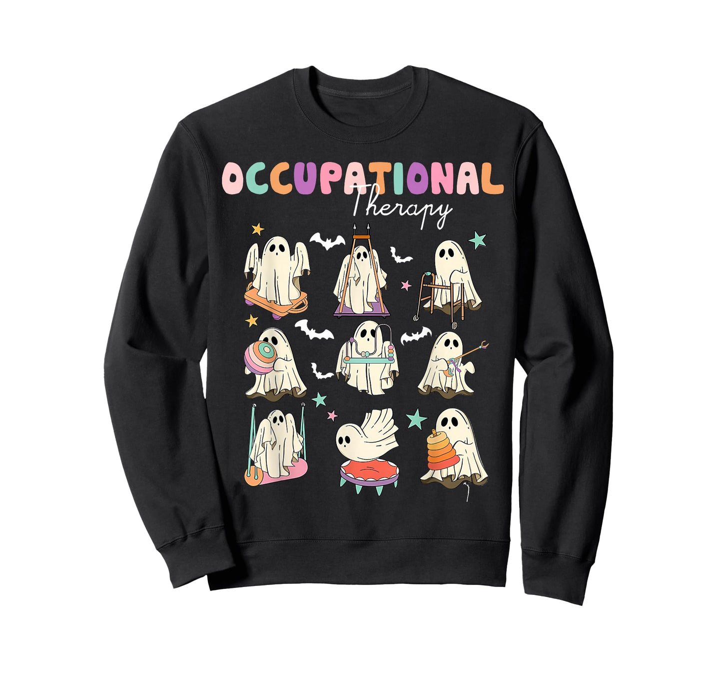 OT Occupational Therapy Halloween Retro Ghost OT Halloween T-Shirt