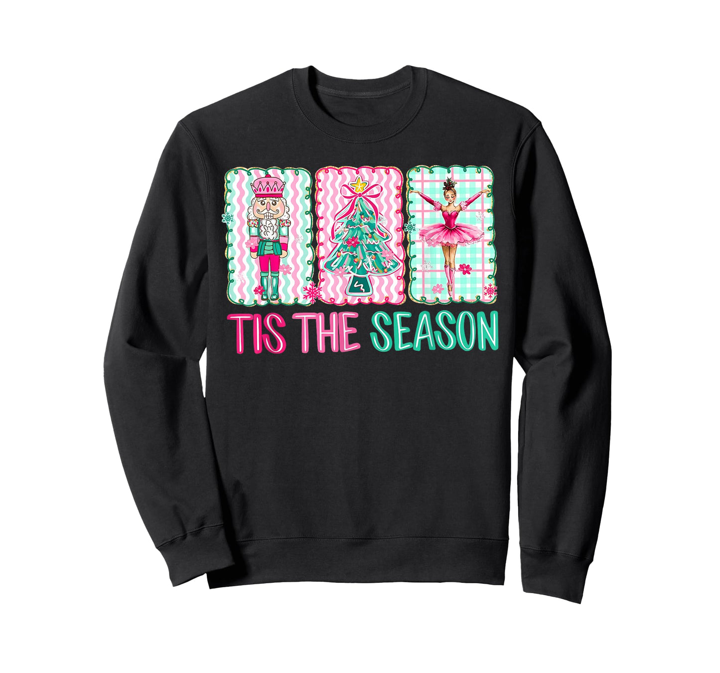 Preppy Nutcracker Ballet Dance Women Girls Christmas Tree T-Shirt