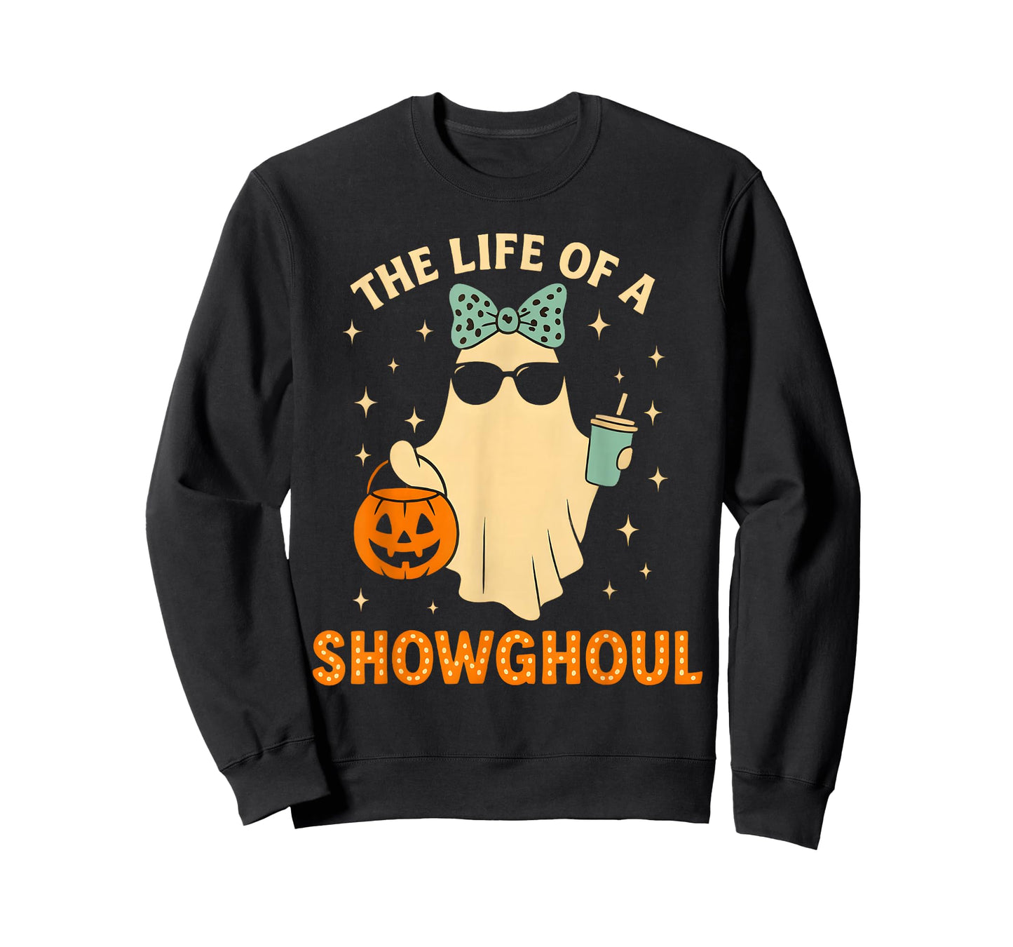 Cute Life of A Showghoul Ghost Retro Halloween Spooky Girls T-Shirt