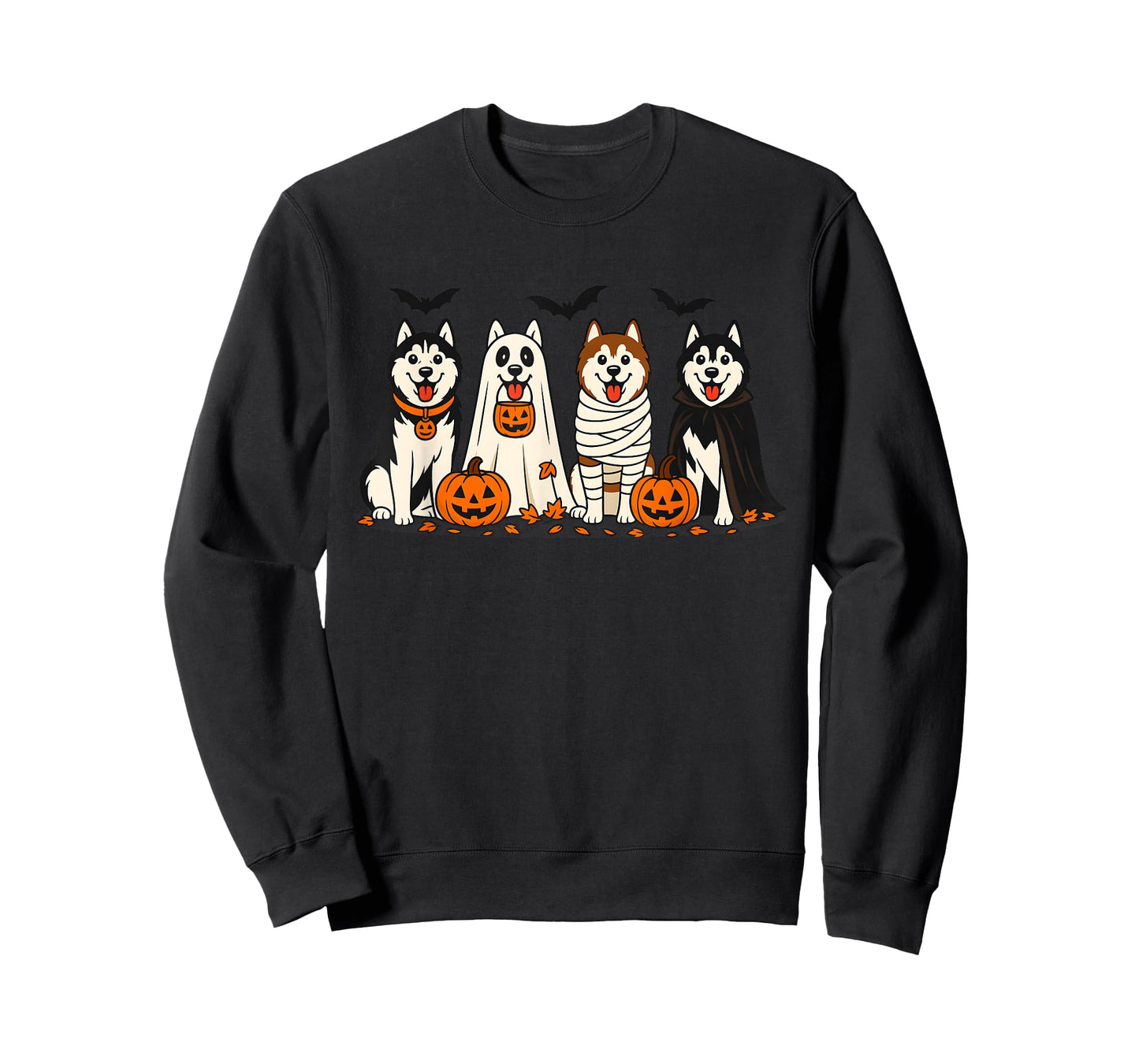 Husky Ghost Dogs Halloween Dog Lovers T-Shirt