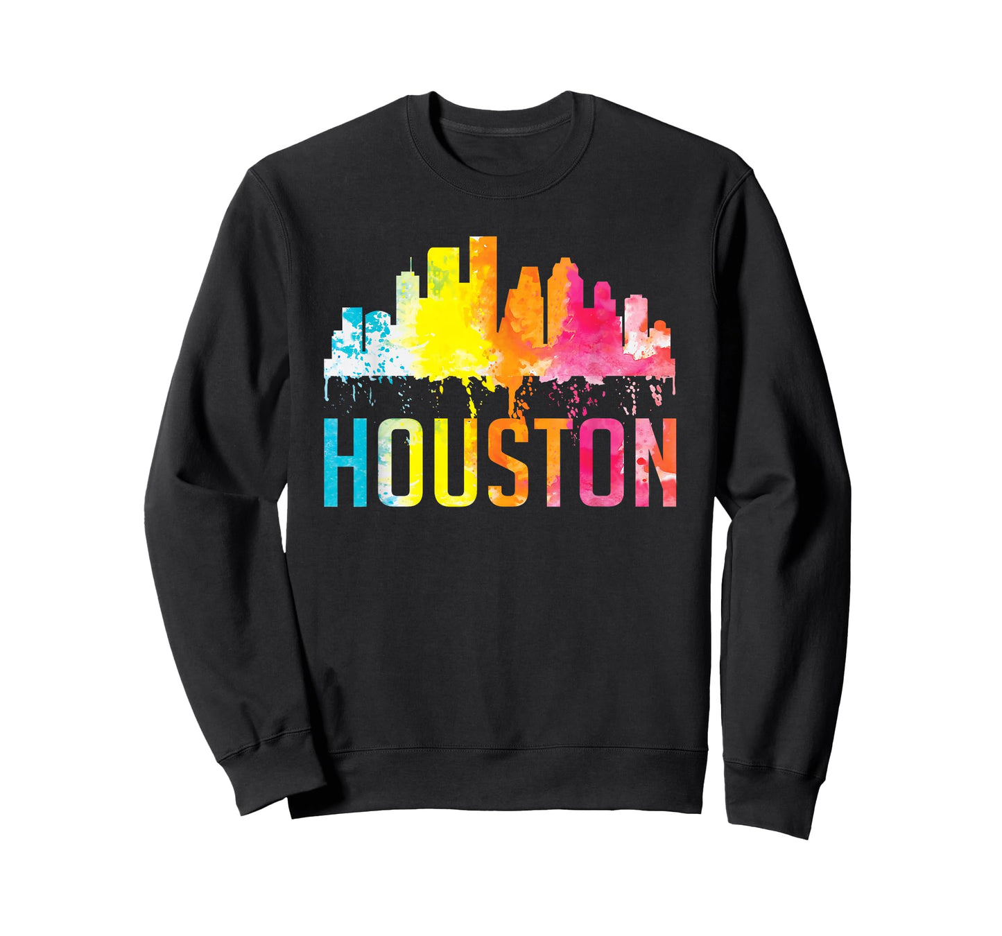 Houston Texas Watercolor Skyline Home State Souvenir Gift T-Shirt