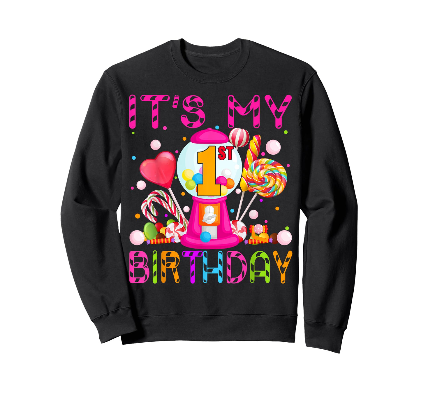 Its My 1st Birthday Candy Candyland Birthday Girl 1 Year Old T-Shirt