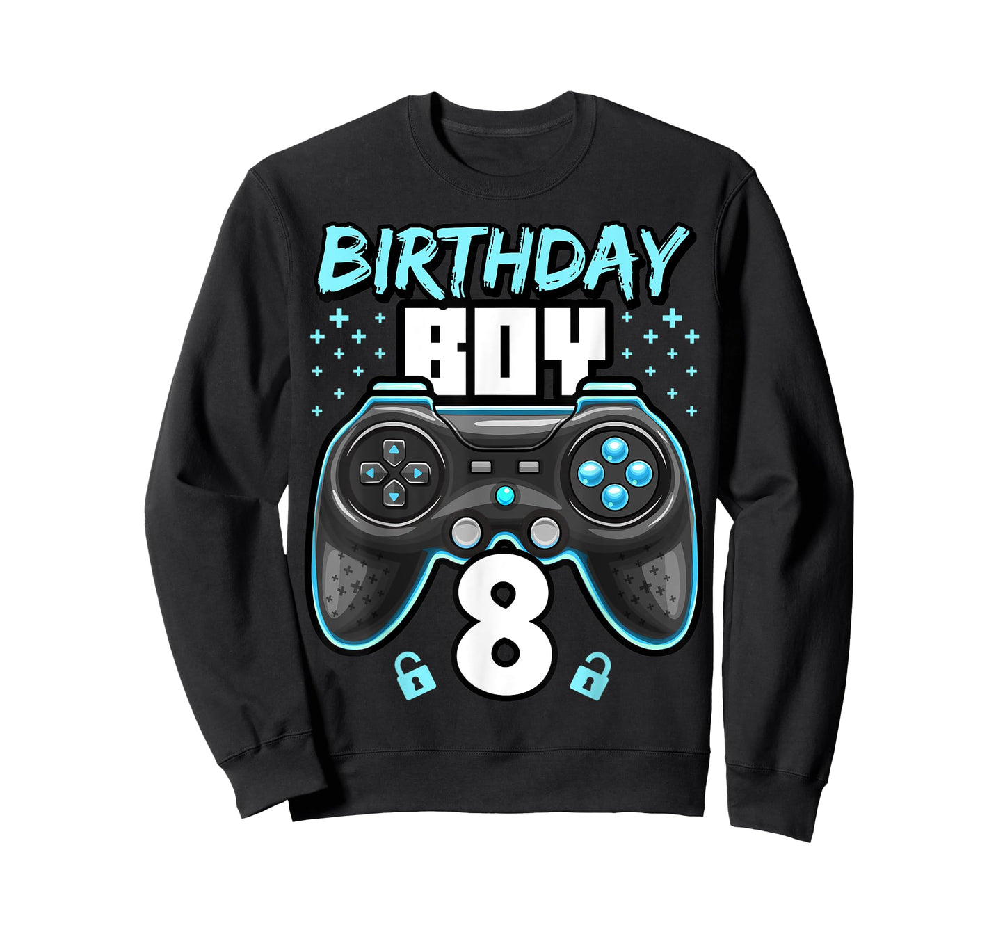 Birthday Boy 8 Video Game Controller Gamer 8th Birthday Gift T-Shirt