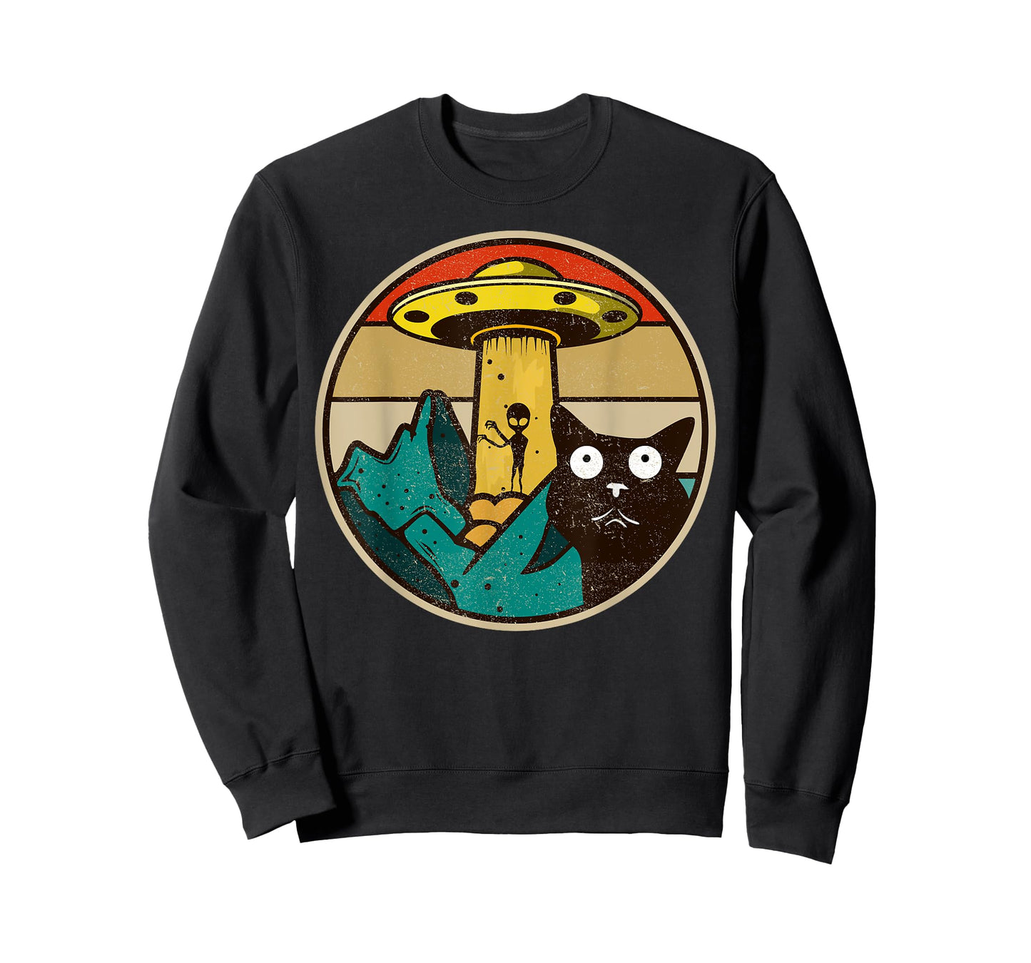 UFO - Crazy Cat & Alien T-Shirt
