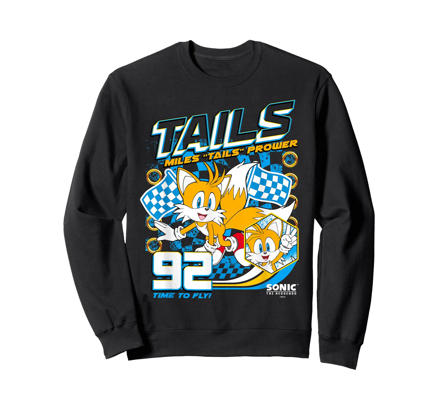 Sonic The Hedgehog Miles 'Tails' Prower 92 Racing Poster T-Shirt