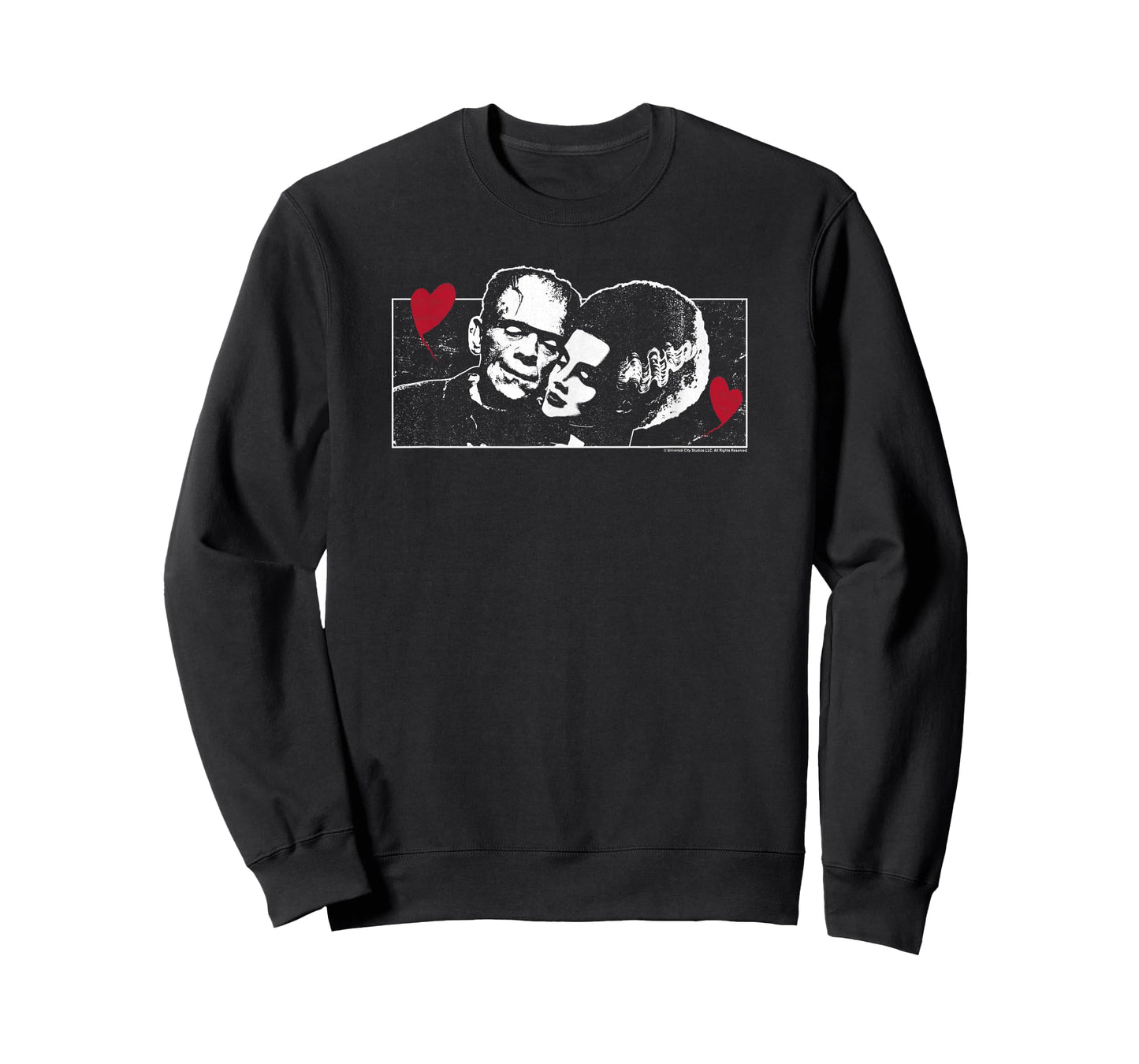 Universal Monsters Valentine's Day Frankenstein and Bride T-Shirt