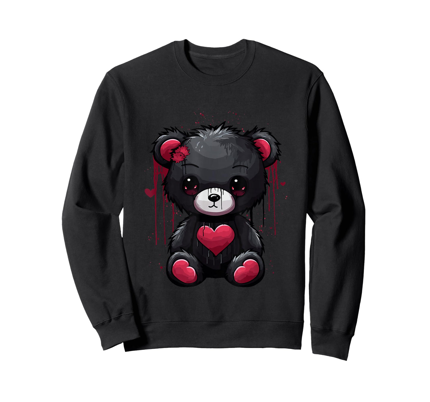 Emo Teddy Bear Goth Bear Creepy Teddy Bear T-Shirt