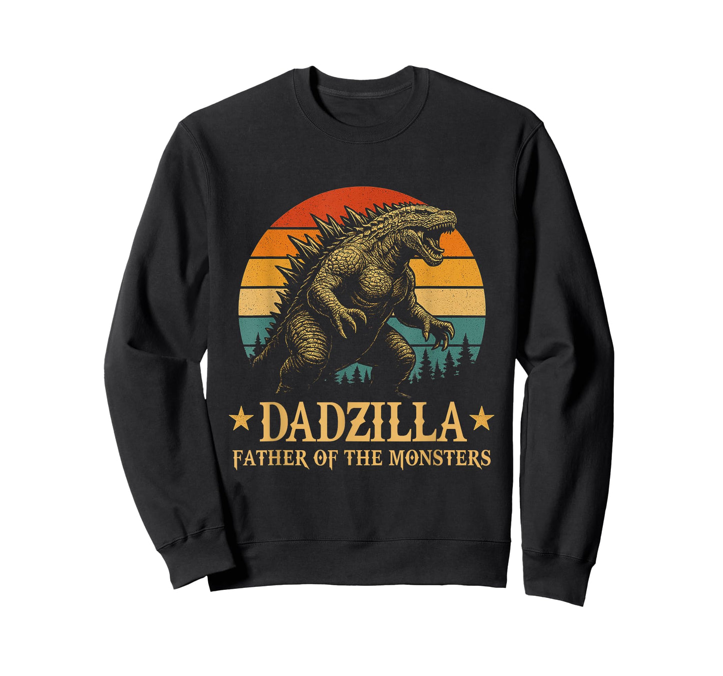 Dadzilla-Father Of The Monsters Funny Dad Father's Day T-Shirt