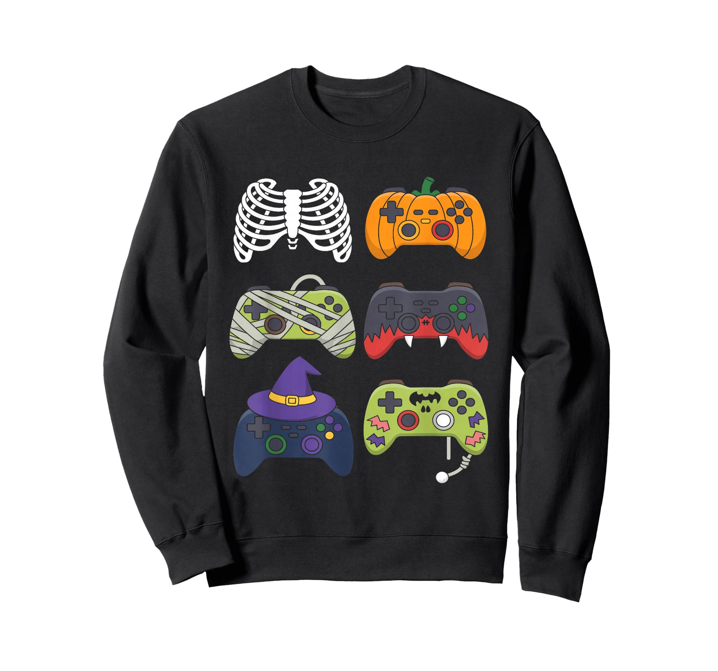 Halloween Skeleton Zombie Gaming Controllers Mummy Boys Kids T-Shirt