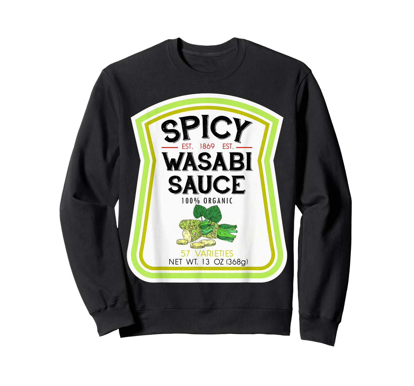 Wasabi Sauce Bottle Label Halloween 2021 Couples Costume T-Shirt