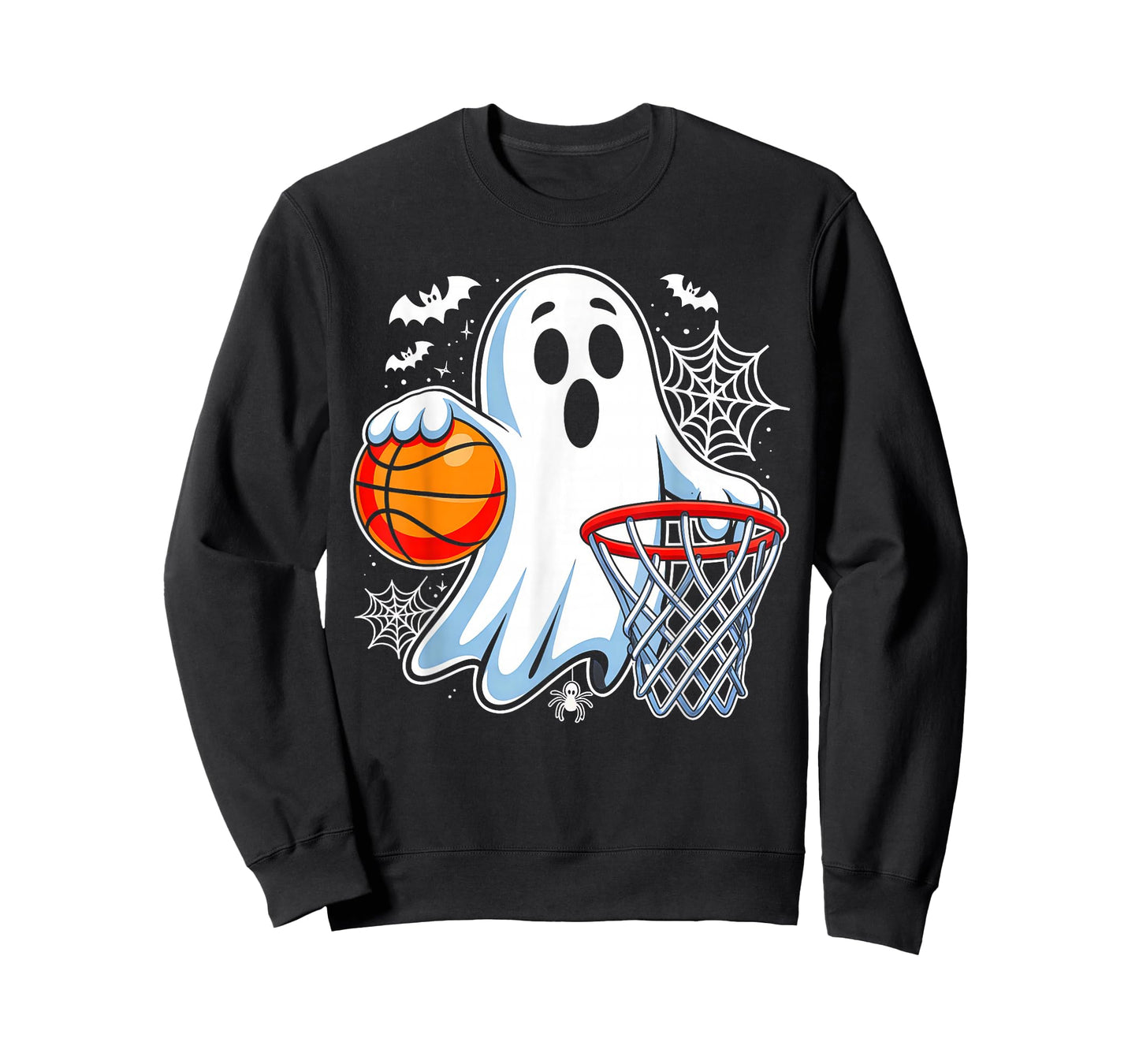 Boo Ghost Playing Basketball Halloween Basketball Costume T-Shirt
