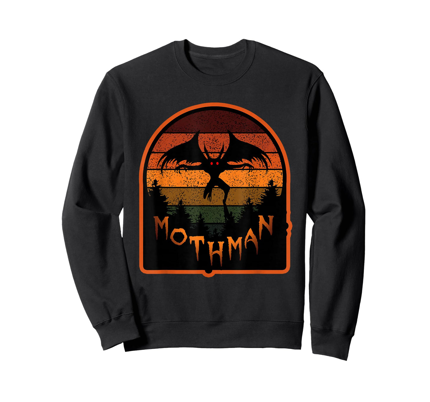 Cryptid Vintage Orange Mothman Folklore T-Shirt Small