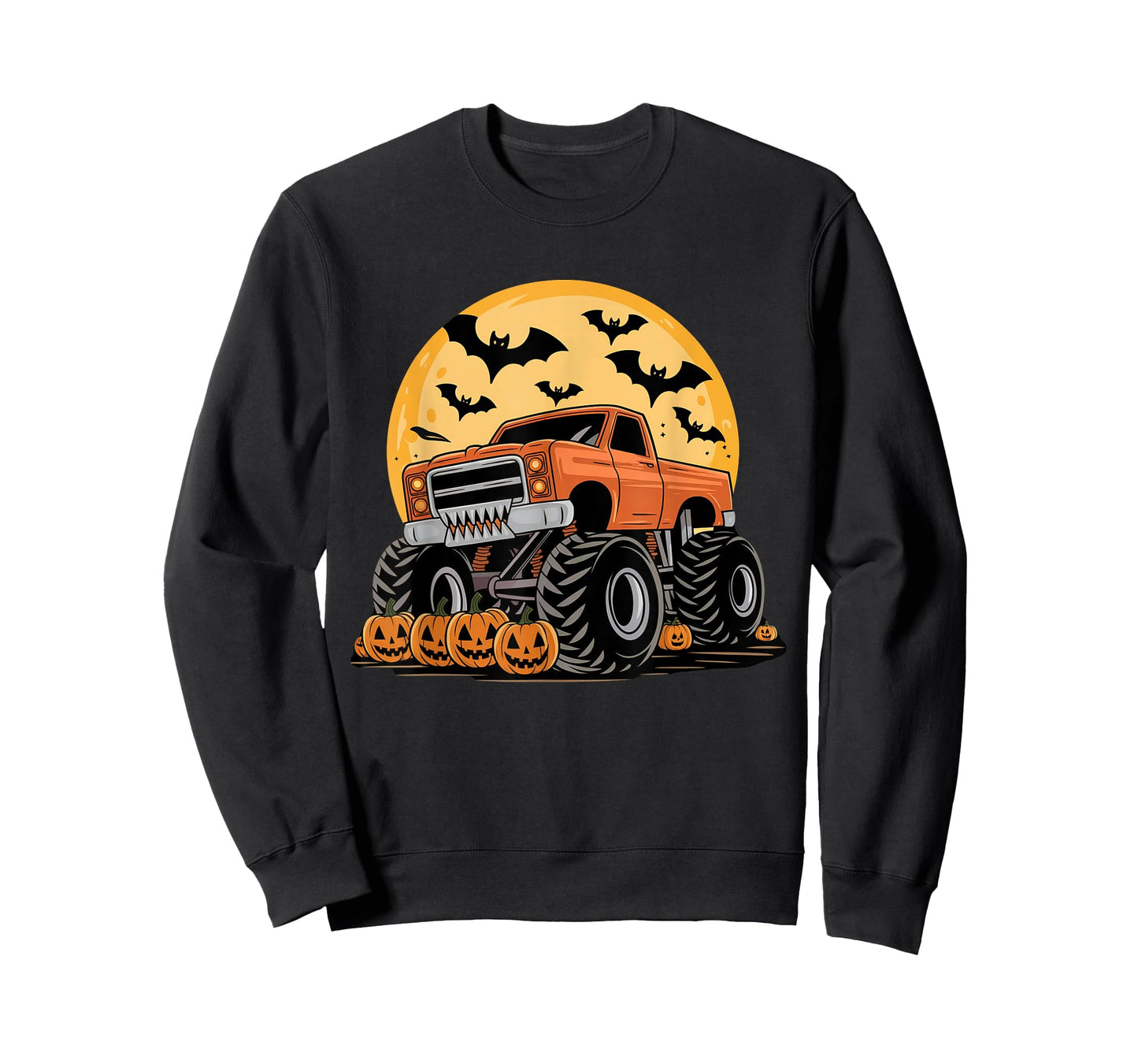 Halloween Shirts for Kids Boys Monster Truck Pumpkins T-Shirt