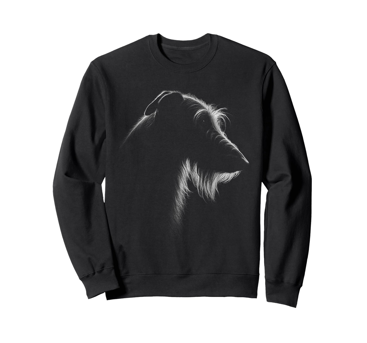 Irish Wolfhound Dog Face Art Design T-Shirt