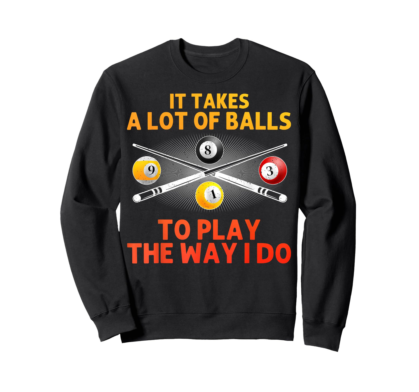 Funny Pool Design For Men Boys Billiard Lover Pool Player T-Shirt