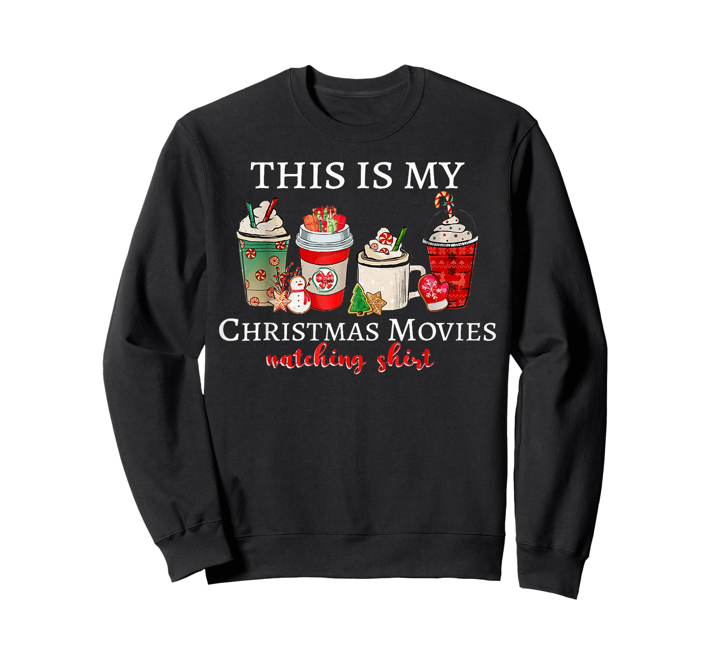 Groovy Fun Christmas This Is My Christmas Movie Watching T-Shirt