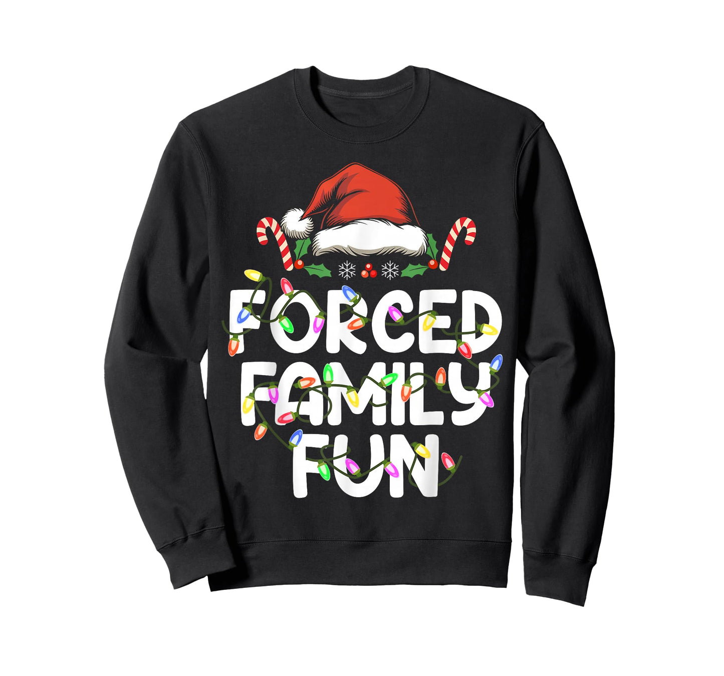Forced Family Fun Christmas Pajamas Funny T-Shirt